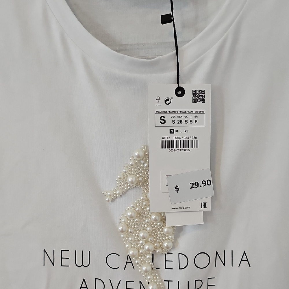 Zara White Adventure Graphic Tee - Picture 2 of 4